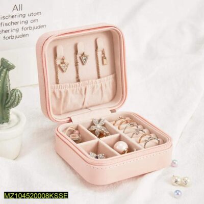 Square Jewellery Box – Travel-Friendly Faux Leather Case