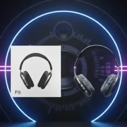 Black “9” Bluetooth Headphone – All-Day Comfort, Long Battery, Super Bass (Model 9)