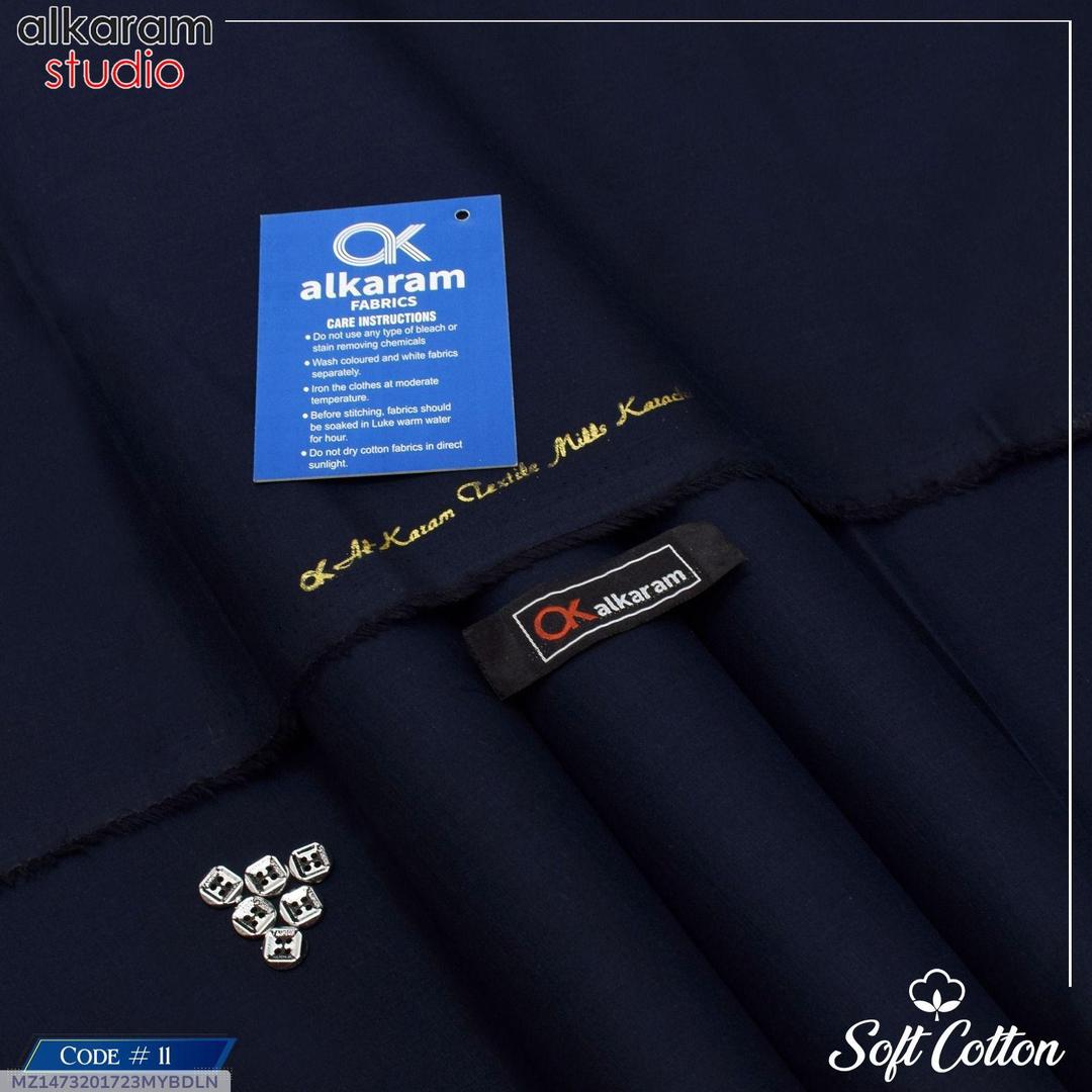 Men’s Unstitched Soft Cotton Plain Suit – Comfortable & Breathable