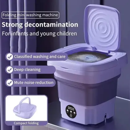 Foldable Portable Mini Washing Machine – Compact, Lightweight & Travel-Friendly
