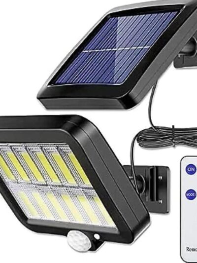 Split Solar Powered Outdoor Wall Light – 5M Panel, COB Brightness, Weatherproof