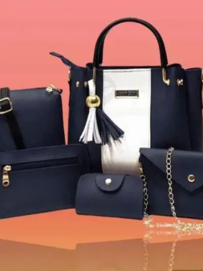 Jimmy Choo 5-Piece Leather Handbag Set – High-Quality Synthetic Leather | 9 Colors