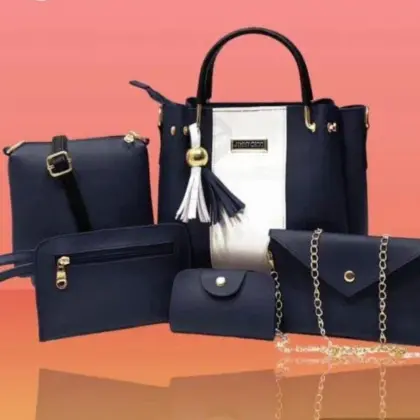 Jimmy Choo 5-Piece Leather Handbag Set – High-Quality Synthetic Leather | 9 Colors