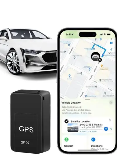 1 Pc GPS Tracker Device – Compact Real-Time Tracking Device for Vehicles, Bikes & Personal Use (Black)