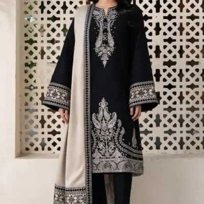 3-Piece Women’s Unstitched Embroidered Suit – Elegant, Stylish & Comfortable