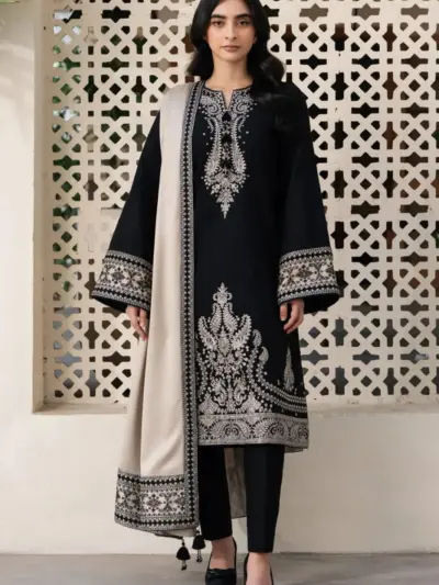 3-Piece Women’s Unstitched Embroidered Suit – Elegant, Stylish & Comfortable