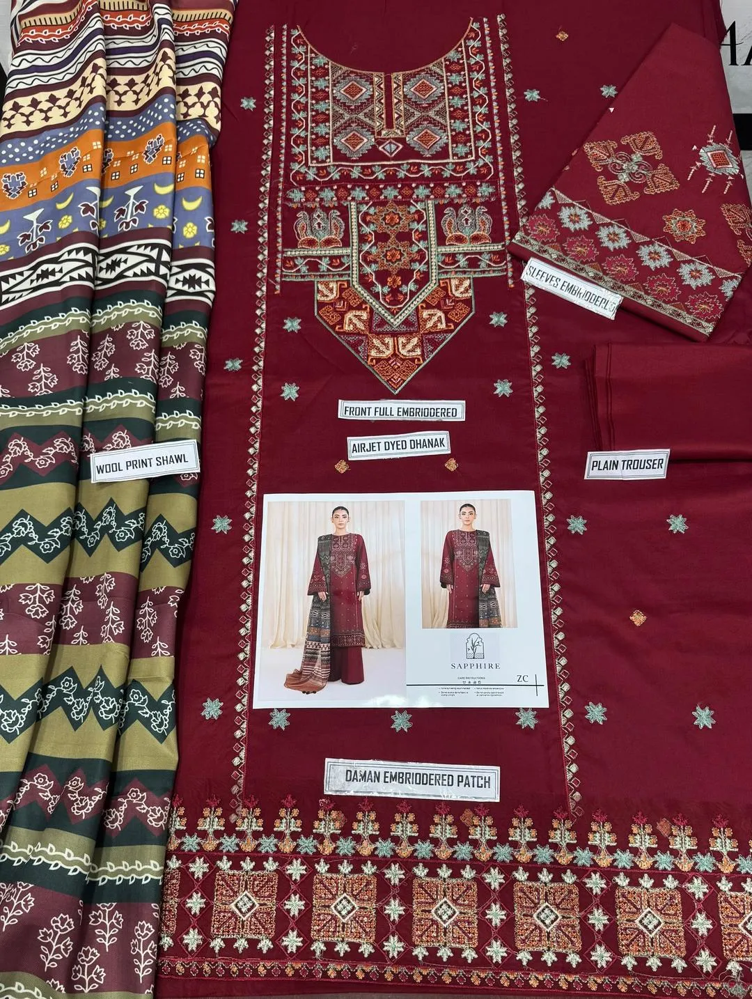 3-Piece Women’s Unstitched Embroidered Suit – Elegant, Stylish & Comfortable