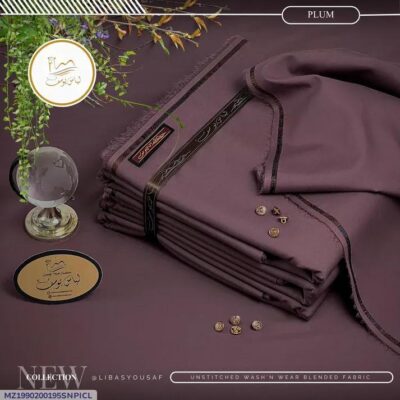 Men’s Unstitched Wash & Wear Plain Suit – Comfortable & Easy to Maintain