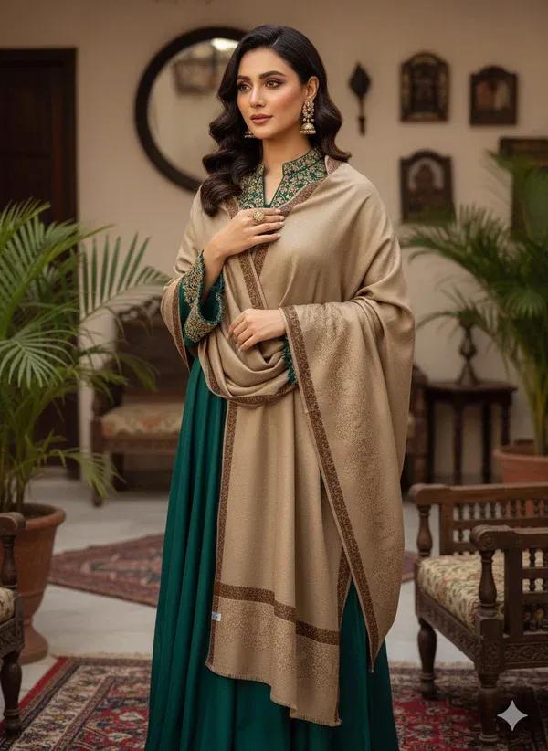 Women’s Premium Pashmina Wool Printed Shawl – Soft, Elegant & Warm | 4 Meter