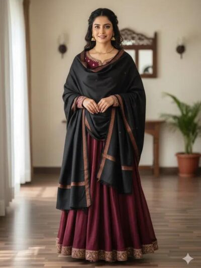 Women’s Premium Pashmina Wool Printed Shawl – Soft, Elegant & Warm | 4 Meter