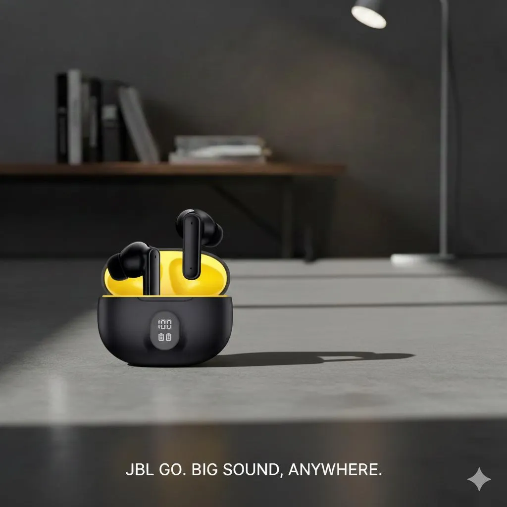 M04 TWS Wireless Bluetooth Earbuds – Fast Charging, Long Battery, Black/White