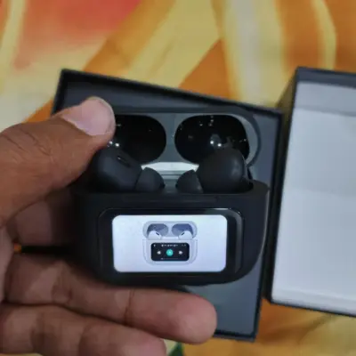 AirPods Pro A9 – ANC & ENC Wireless Earbuds with Battery Display and Touch Control (White/Black)