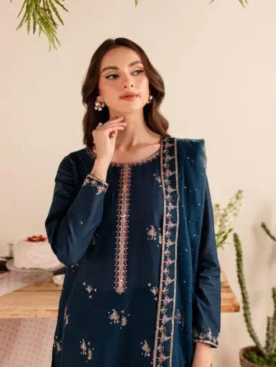 3-Piece Women’s Unstitched Embroidered Suit – Elegant, Stylish & Comfortable