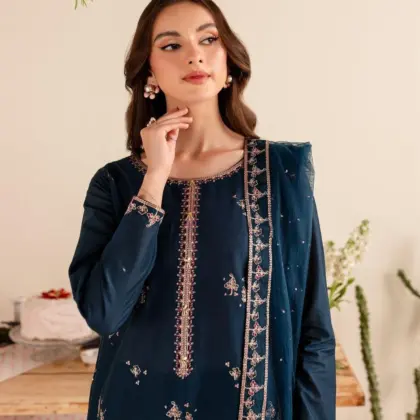 3-Piece Women’s Unstitched Embroidered Suit – Elegant, Stylish & Comfortable