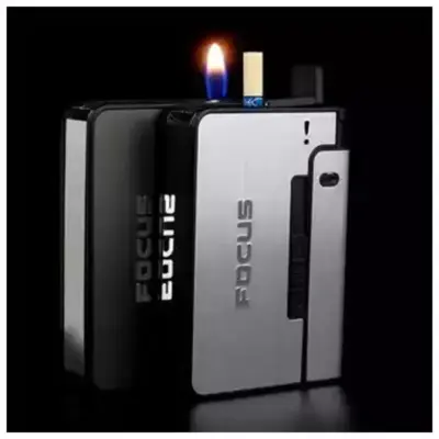 Focus Cigarette Case with Butane Lighter – Stylish, Durable & Convenient