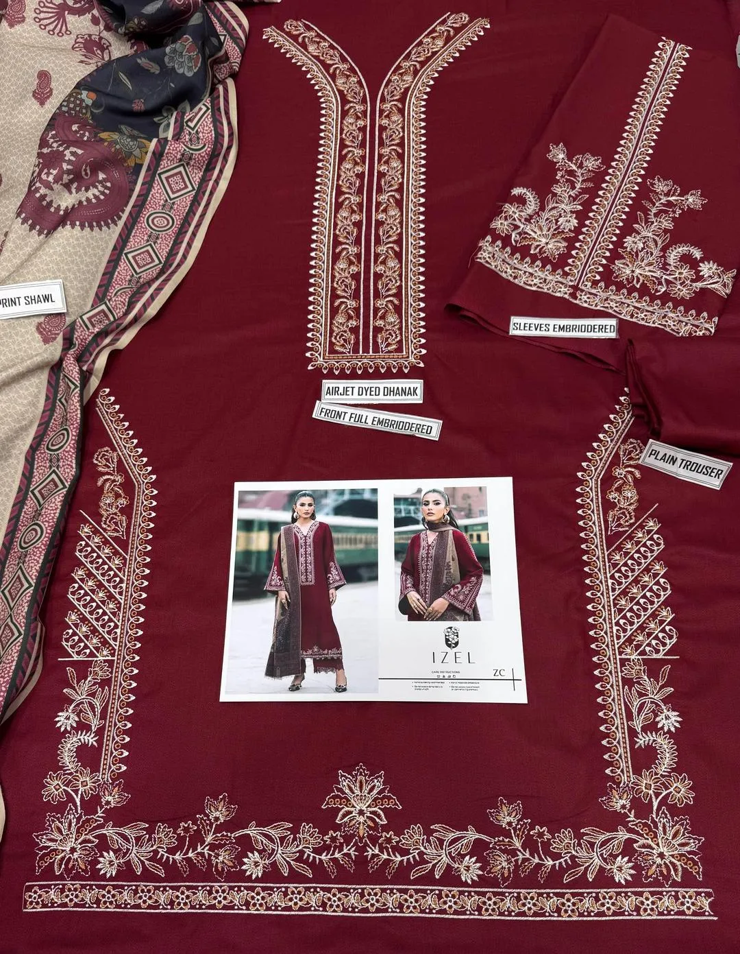 3-Piece Women’s Unstitched Embroidered Suit – Elegant, Stylish & Comfortable