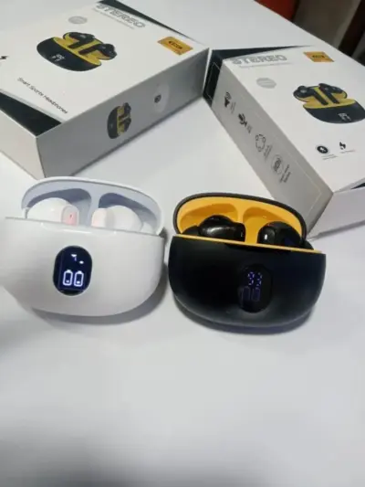 WS 895B V5.3 Wireless Stereo Earbuds – Bluetooth 5.3, Long Battery, Smart Touch (Black/White)