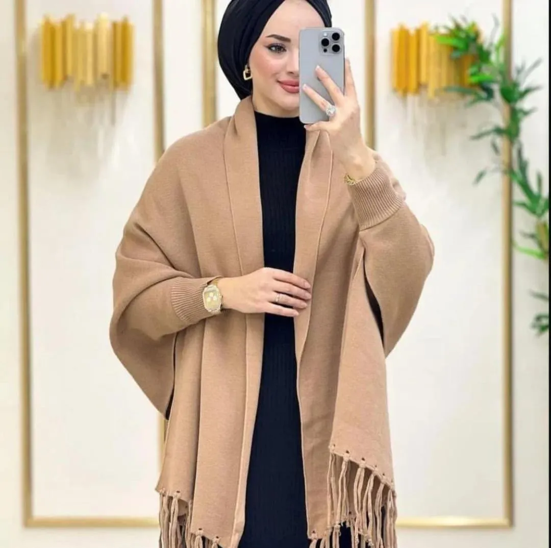 Women’s Golden Fleece Poncho Cape Shawl – Soft, Cozy & Stylish Winter Wrap | 35 Inches