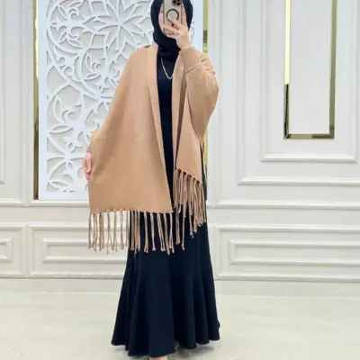 Women’s Golden Fleece Poncho Cape Shawl – Soft, Cozy & Stylish Winter Wrap | 35 Inches