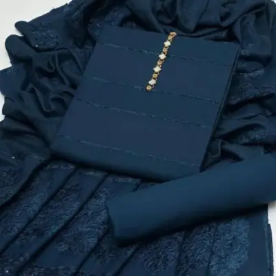 3-Piece Women’s Unstitched Embroidered Suit – Elegant, Stylish & Comfortable