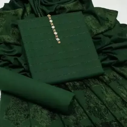 3 Pcs Women's Unstitched Embroidered Suit