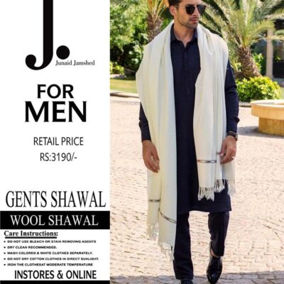 Men’s Woolen Plain Shawl – Soft, Warm & Stylish Winter Accessory | 2.5 Gaz
