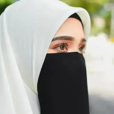 Black Chiffon Niqab Patti for Women – Lightweight & Breathable Modest Face Cover