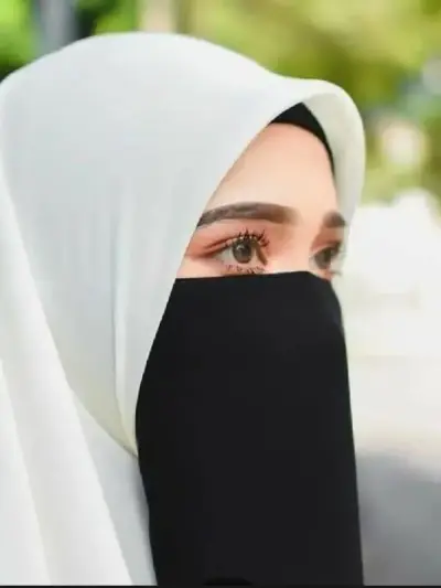 Black Chiffon Niqab Patti for Women – Lightweight & Breathable Modest Face Cover