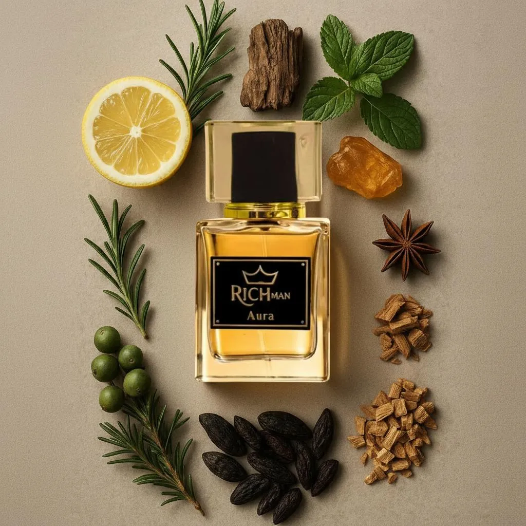 RichMan Aura Bold Spicy Oriental Perfume for Men – Alcohol-Free Long-Lasting Parfum (2ml)