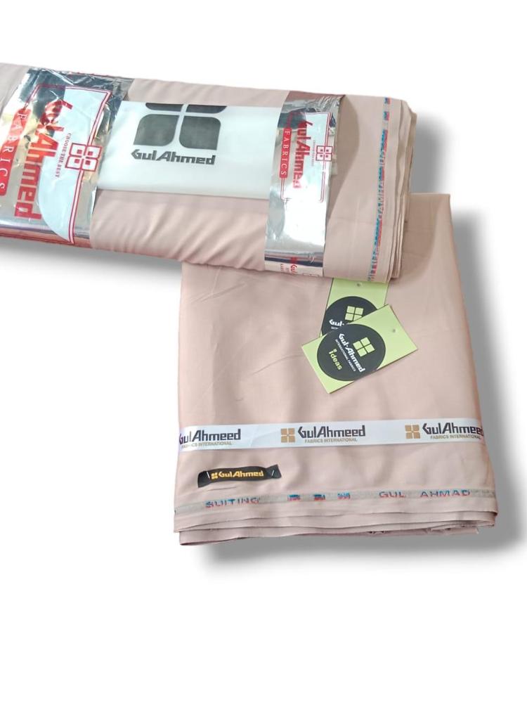 Men’s Wash & Wear Plain Unstitched Suit – Summer Fabric, Ivory Color (4 Meter Cutting)