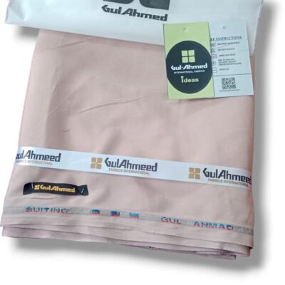 Men’s Wash & Wear Plain Unstitched Suit – Summer Fabric, Ivory Color (4 Meter Cutting)