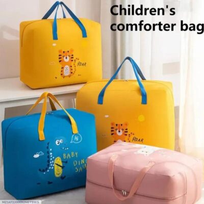 DinoFun Dinosaur Travel & Storage Bag – Large Capacity Non-Woven Zipper Bag for Kids & Adults (1 Pc)