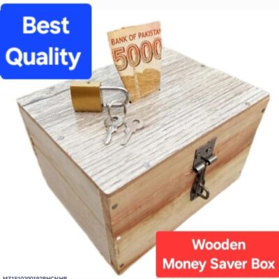 Wooden Money Saving ATM Toy Box – Big Size Educational Coin Bank for Kids (6.9 × 5.5 × 4.7 in)