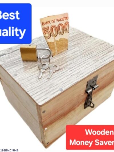 Wooden Money Saving ATM Toy Box – Big Size Educational Coin Bank for Kids (6.9 × 5.5 × 4.7 in)