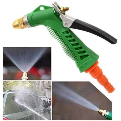 Durable Lever Spray Gun – Alloy Brass Adjustable Hose Nozzle with Anti-Slip Grip (Car Wash & Garden Use)