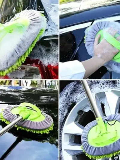 Universal Ultra-Soft Microfiber Car Dashboard & Interior Duster – Scratch-Free Flexible Cleaning Tool (1 Pc, Multicolor)