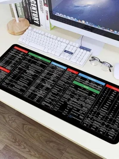 Silicone Keyboard Mat – Black | Flexible Desk Protection Cover (1 Pc)