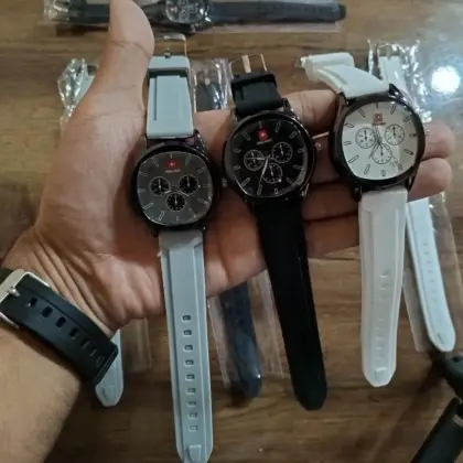 Modern Stylish Men’s Rubber Strap Watch – Random Art Dial | Lightweight Daily Wear (Without Box)
