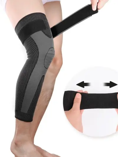 Safe Cashmere Wool Knee Support Pad – Winter Knee Warmer for Men & Women | Adjustable Padded Joint Protector (1 Pc, Black)