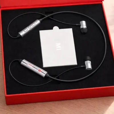 Universal Wireless Bluetooth Neckband Headset – All-Day Comfort, Fast Charge, 135mAh Battery, Black