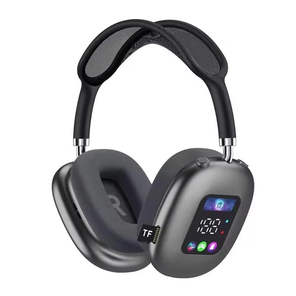 Max 600 Black Bluetooth Display Headphone – Long-Lasting Battery, ABS Plastic