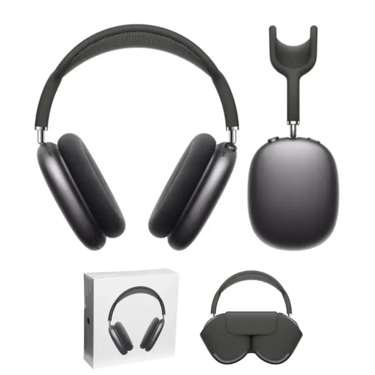 Airmax Wireless Bluetooth Headphones – Over-Ear, Black, ABS Plastic, Lightweight & Comfortable Design