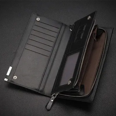 Balenberry Long Wallet for Men & Unisex – Premium Microfiber Leather Wallet with Large Capacity