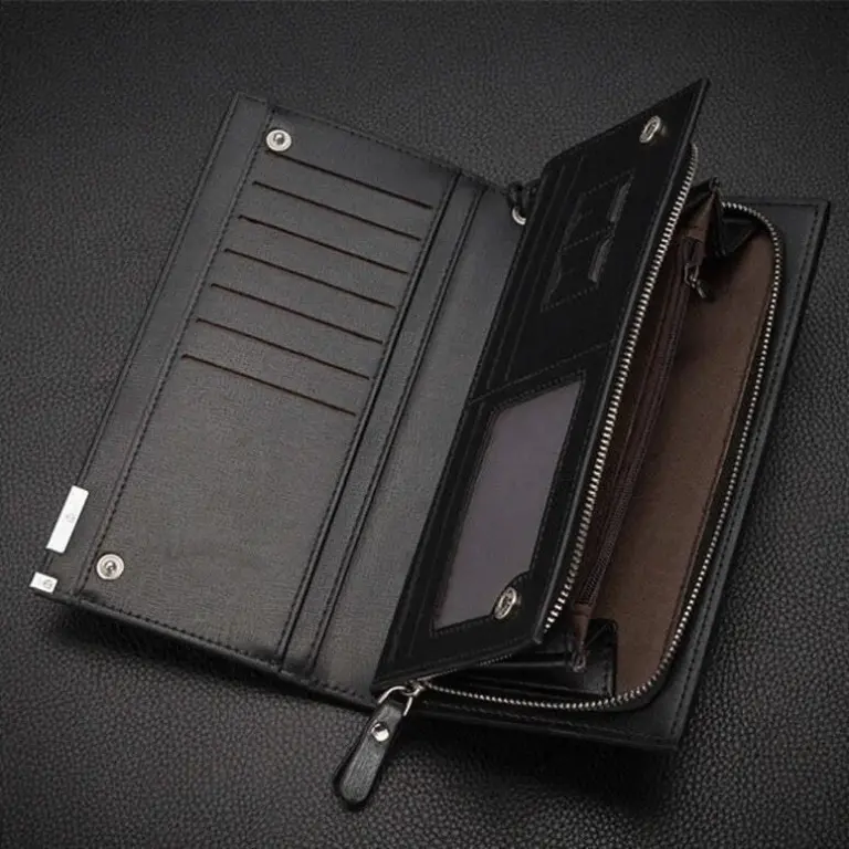 Balenberry Long Wallet for Men & Unisex – Premium Microfiber Leather Wallet with Large Capacity