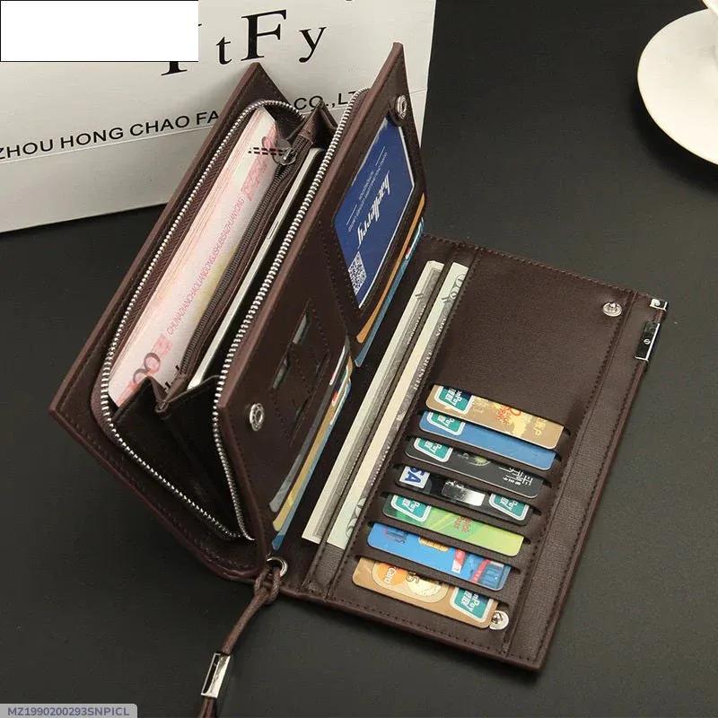 Balenberry Long Wallet for Men & Unisex – Premium Microfiber Leather Wallet with Large Capacity