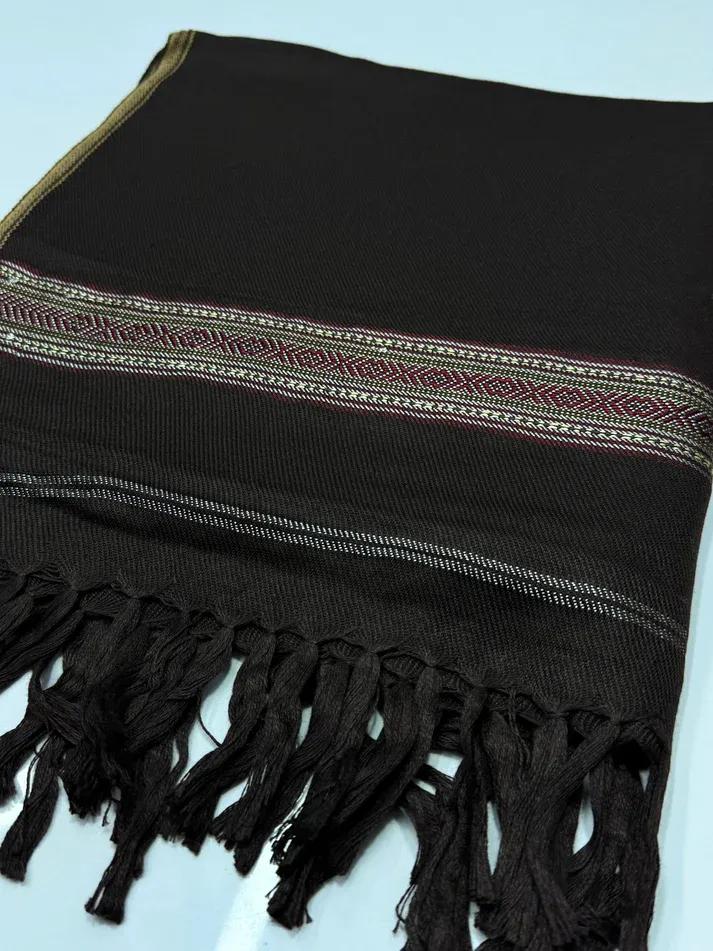 Gents Thick Wool Shawl – Pure Pashmina Islampur Swat Khaddi Made Plain Men’s Shawl