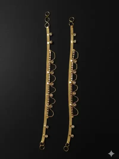 Generic Multicolor Alloy Anklet for Women – Lightweight Everyday & Ethnic Foot Jewelry (1 Pc)