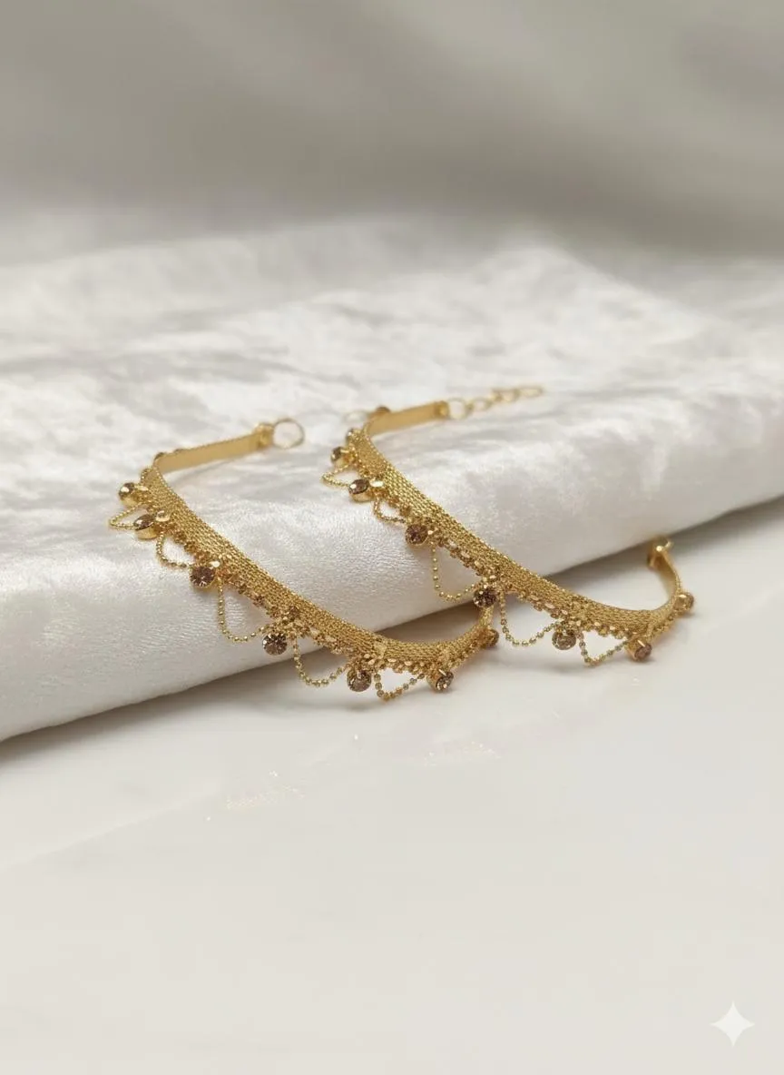 Generic Multicolor Alloy Anklet for Women – Lightweight Everyday & Ethnic Foot Jewelry (1 Pc)