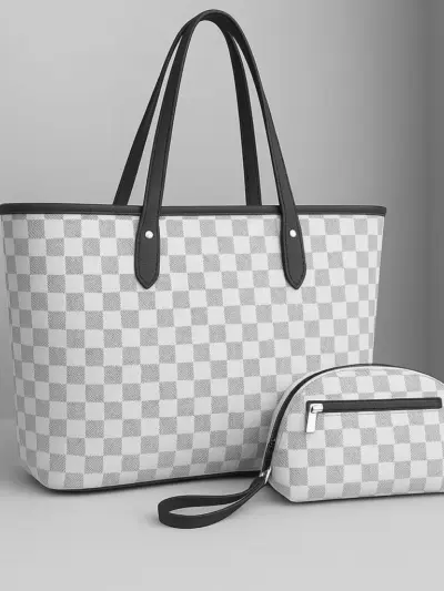 Women’s Rexine Textured Shoulder Bag Set (2 Pcs) – Multicolor, Spacious Everyday Carry (11 × 16 in)