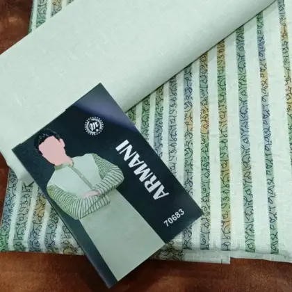 ClassicWear Men’s Unstitched Cotton Self Print Kurta Fabric – Winter Wear (3.5 Gazz Shirt, 2.25 Gazz Trouser, Off White)